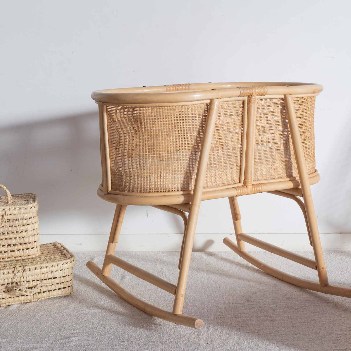 Berceau à bascule RINCA naturel, SAUDARA COLLECTIONS