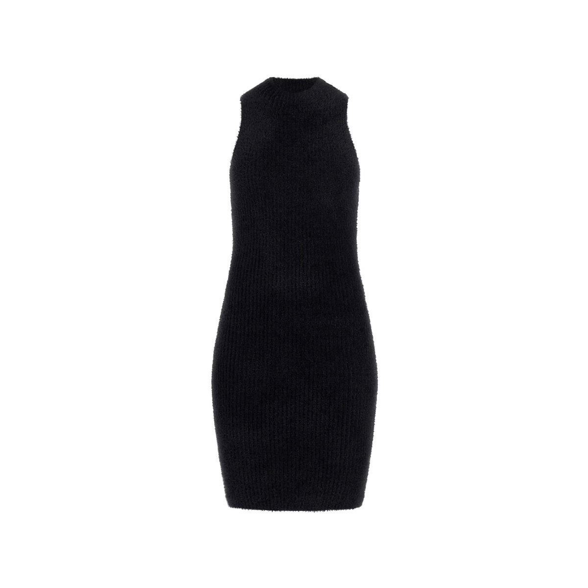 Mini Robe En Laine Floue noir, GUESS