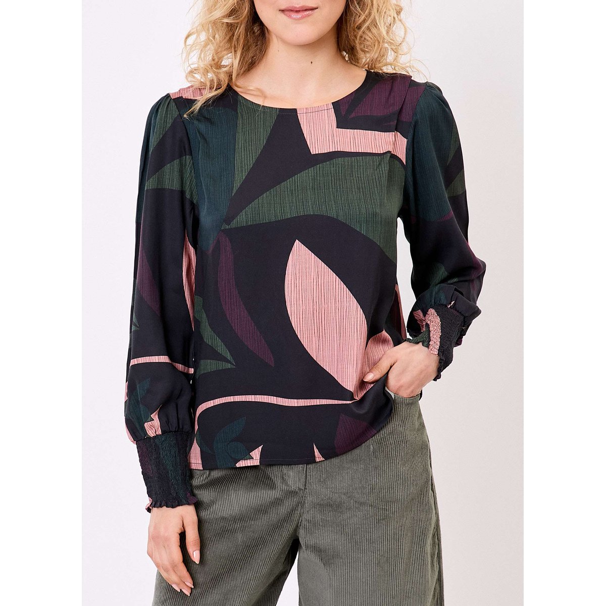 Blouse fluide satinée SHAYAN noir carson, LA FIANCÉE