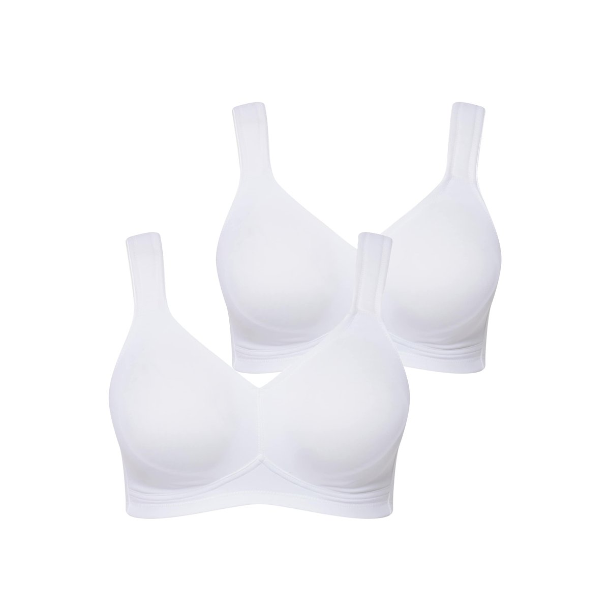 Lot de 2 soutiens-gorge en microfibre blanc neige, ULLA POPKEN