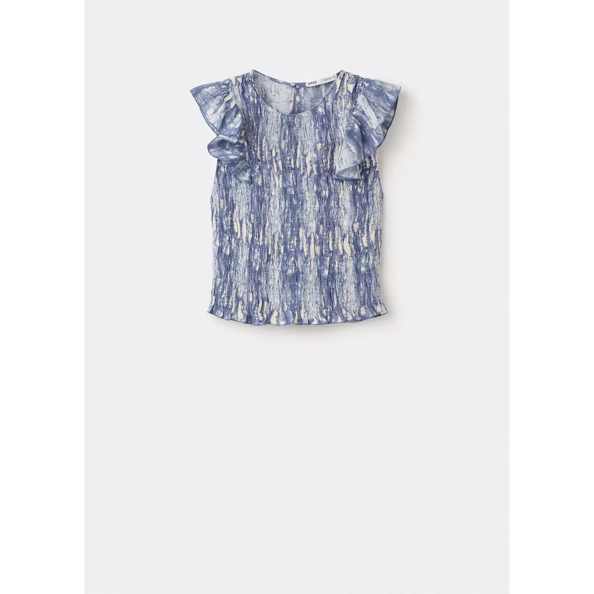 Haut imprimé tie-dye bleu, MANGO TEEN
