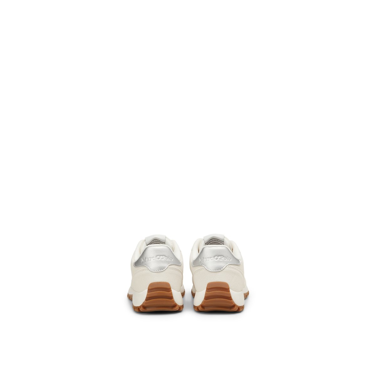 Baskets en cuir velours doux blanc, MARC O'POLO