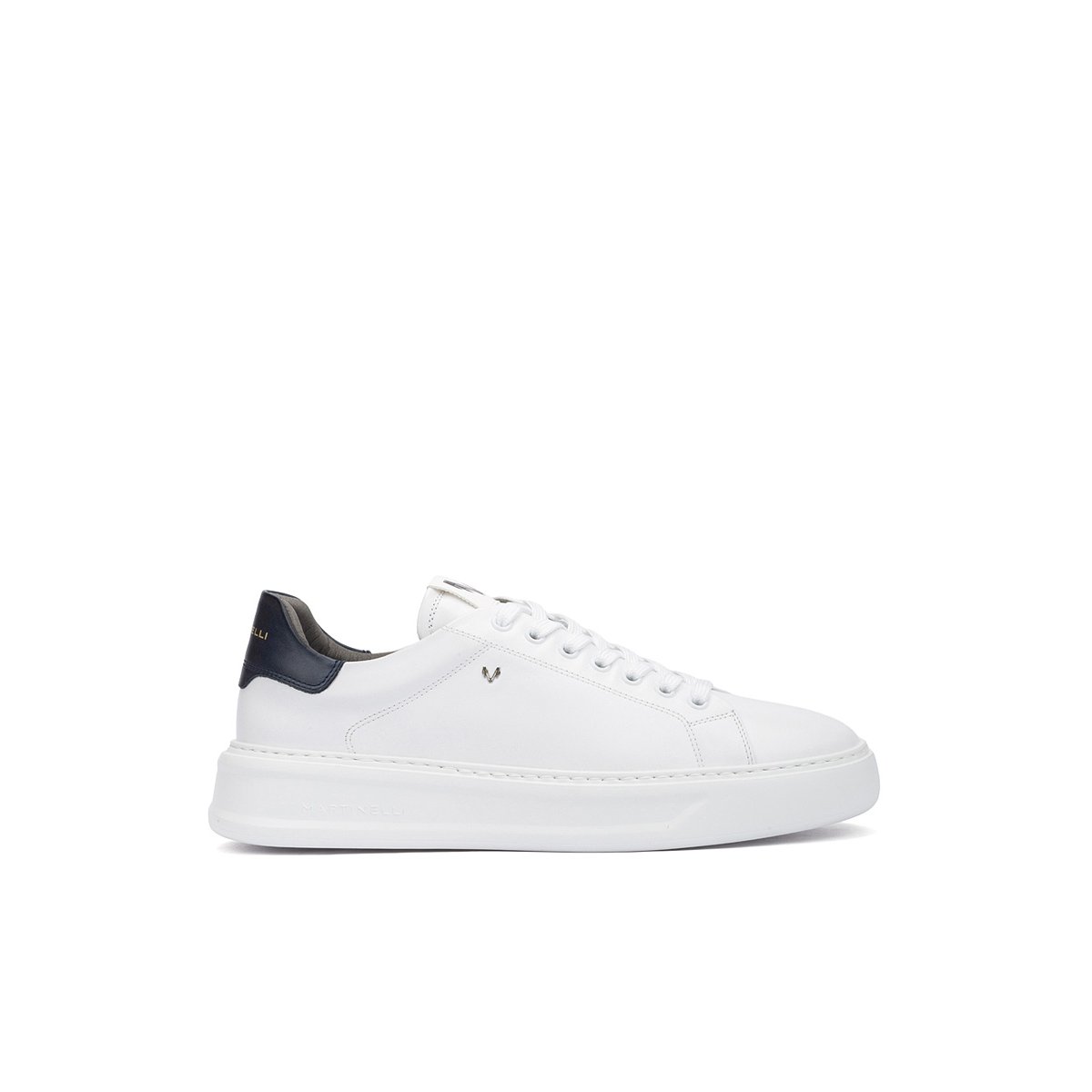 Baskets cuir Sullivan blanco, MARTINELLI