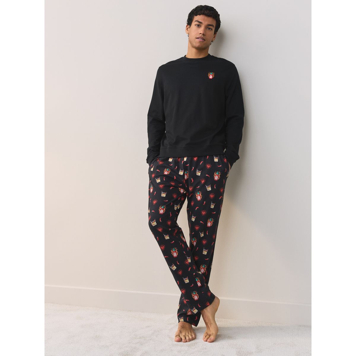 Pyjama hot sauce st valentin noir/rouge, NEXT