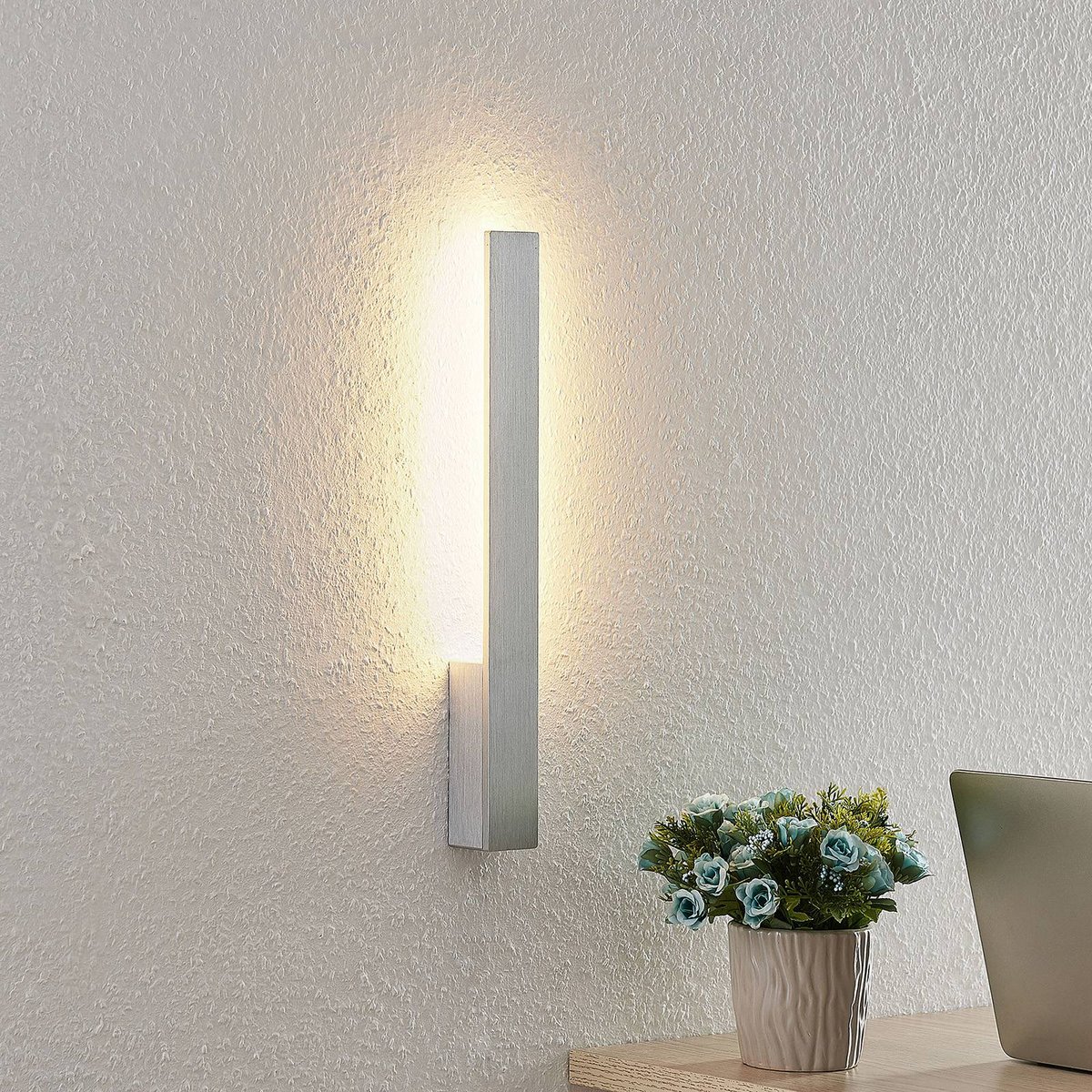 Applique en aluminium moderneLED, Ivano aluminium brossé, ARCCHIO