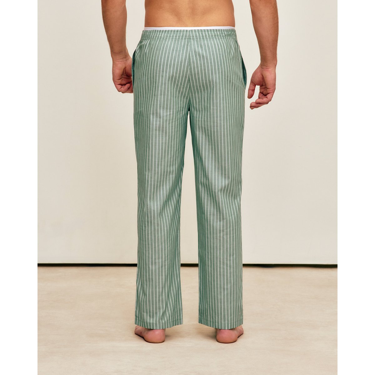 Pantalon en coton à rayures GREENISTRIPIZ vert, UNDIZ