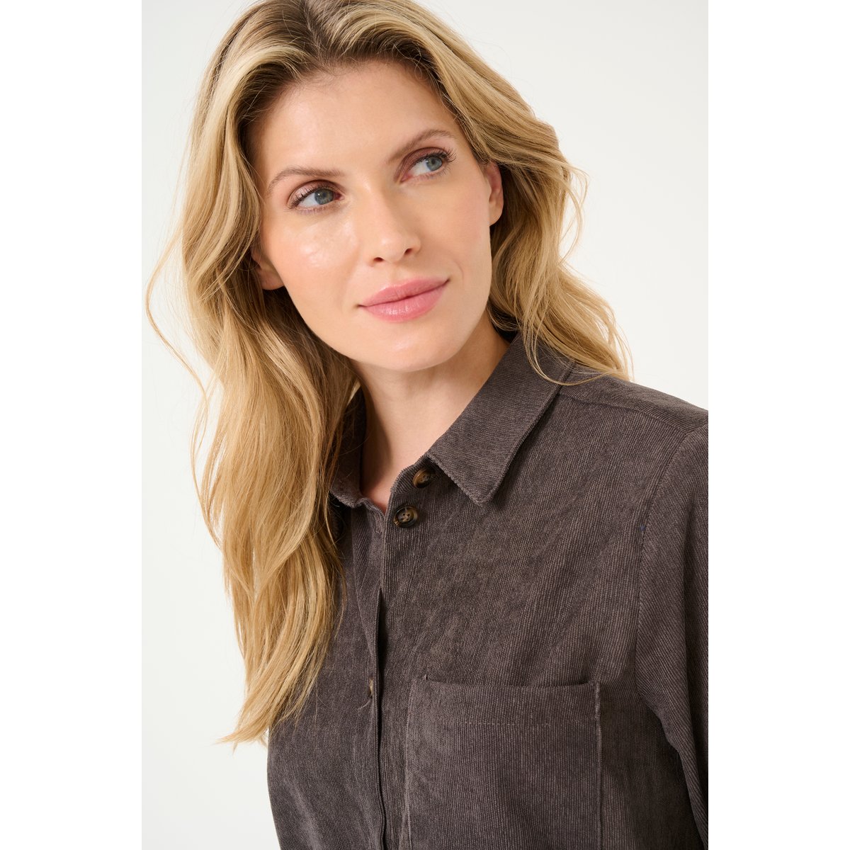 Long sleeved shirt marron major brown c., KAFFE