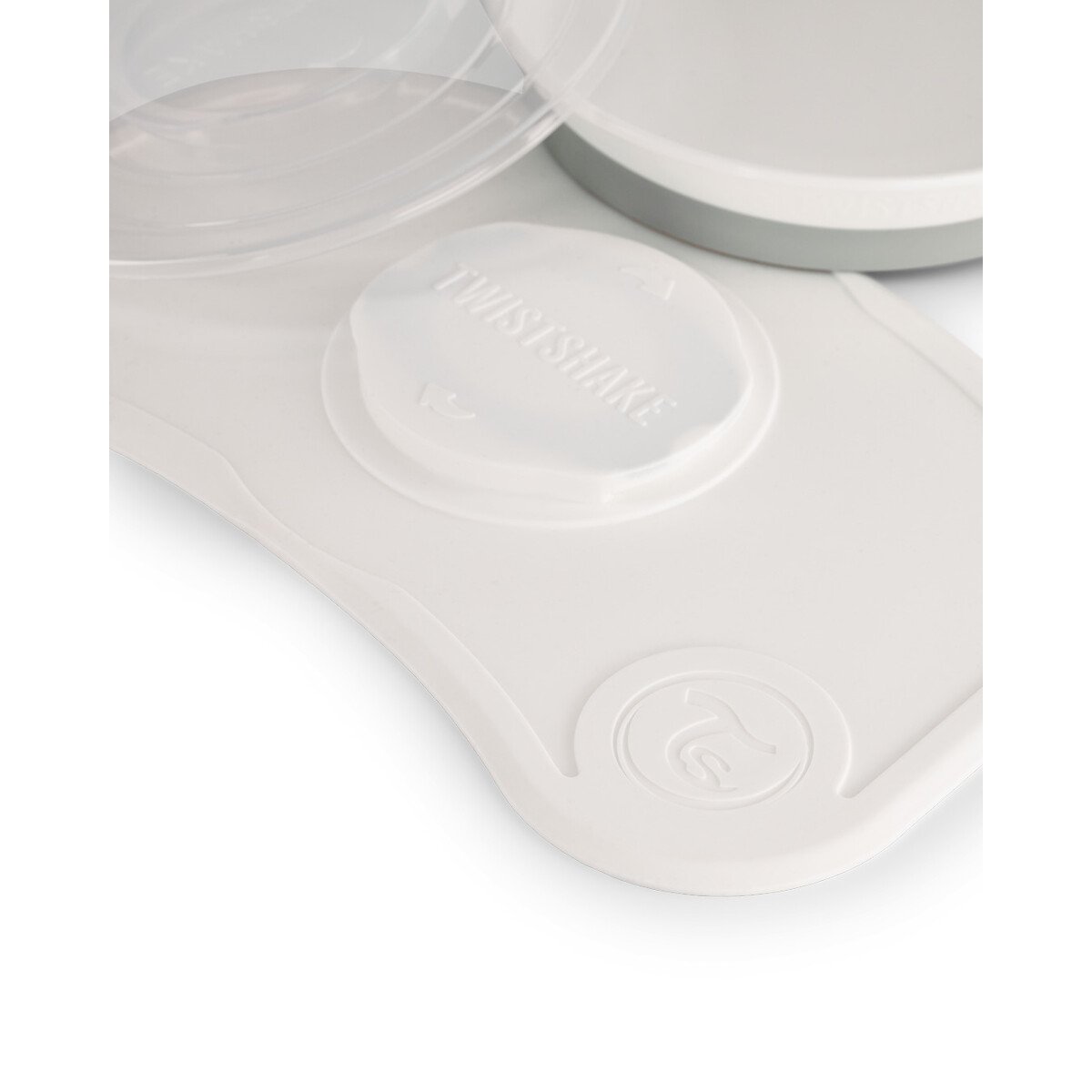 Individual Antiderrapante + Prato, Twistshake branco, TWISTSHAKE
