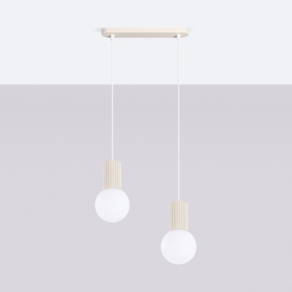 Suspension Aluminium Beige G9 2 Halo beige, EDEN