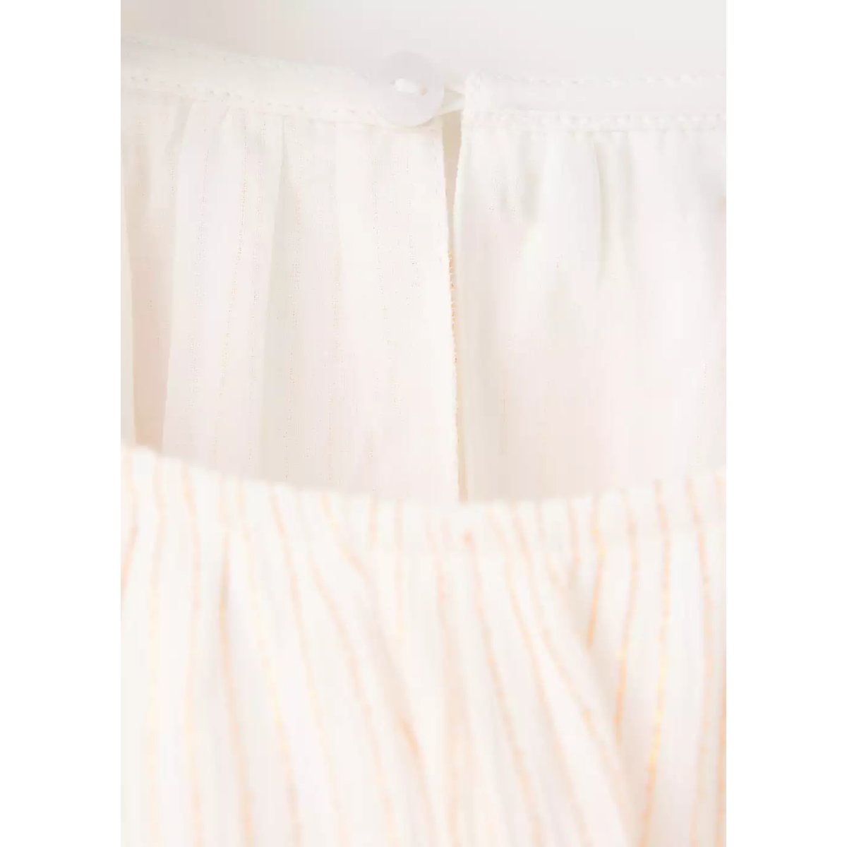 Blouse à rayures métallisées et ornements blanc cassé, MANGO TEEN