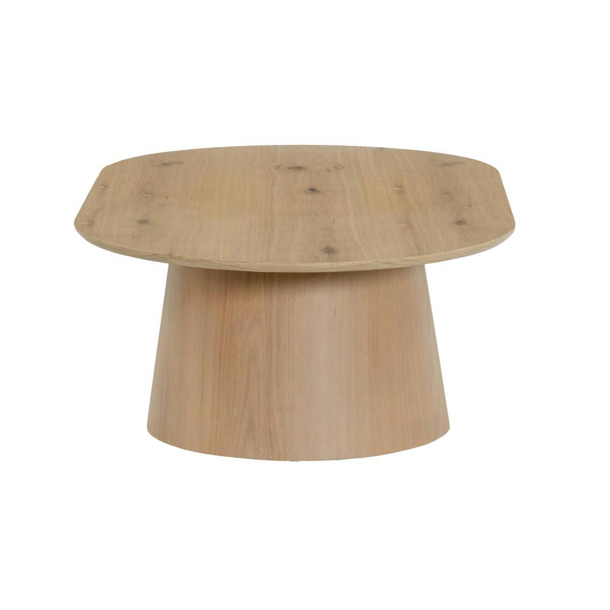 Table basse ovale en chêne, design moderne LOREN bois clair, PIER IMPORT