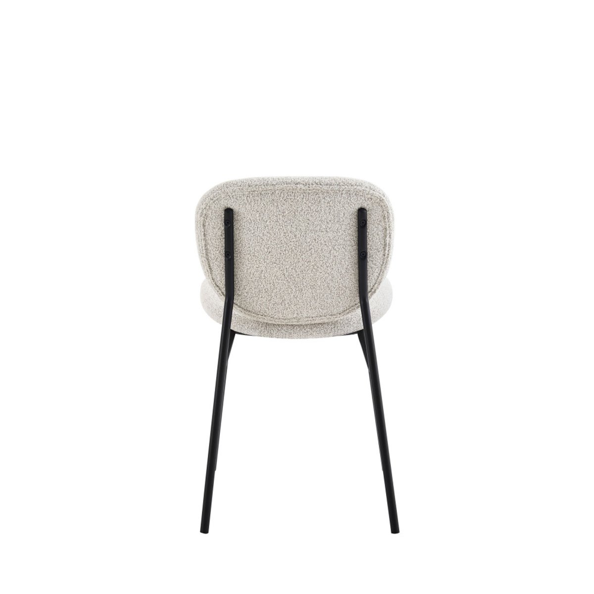 Lot de 2 chaises en tissu et métal- DALBY écru chiné, DRAWER