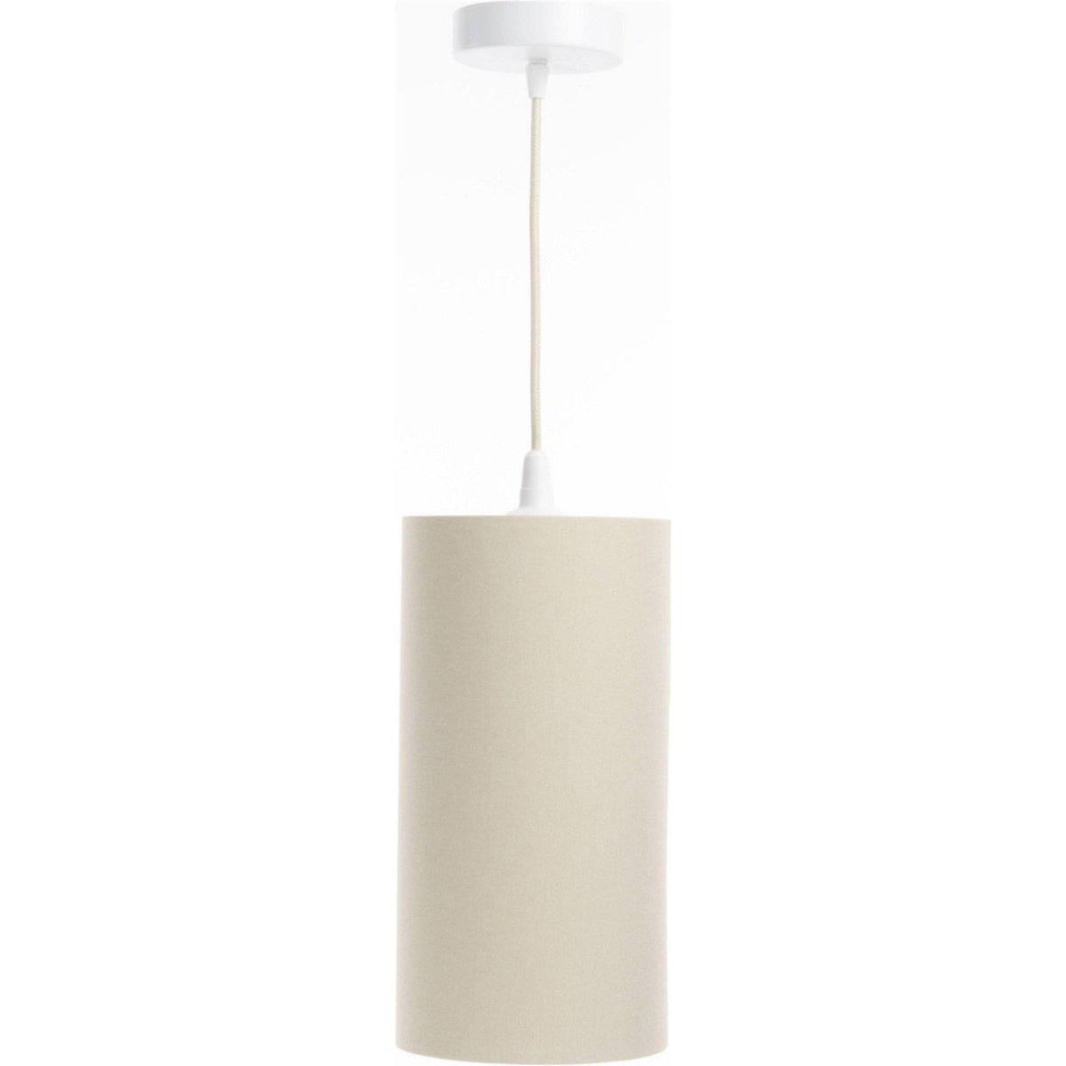 Suspension en lin rond Boho Elegant lin naturel et rotin clair, BPS KONCEPT