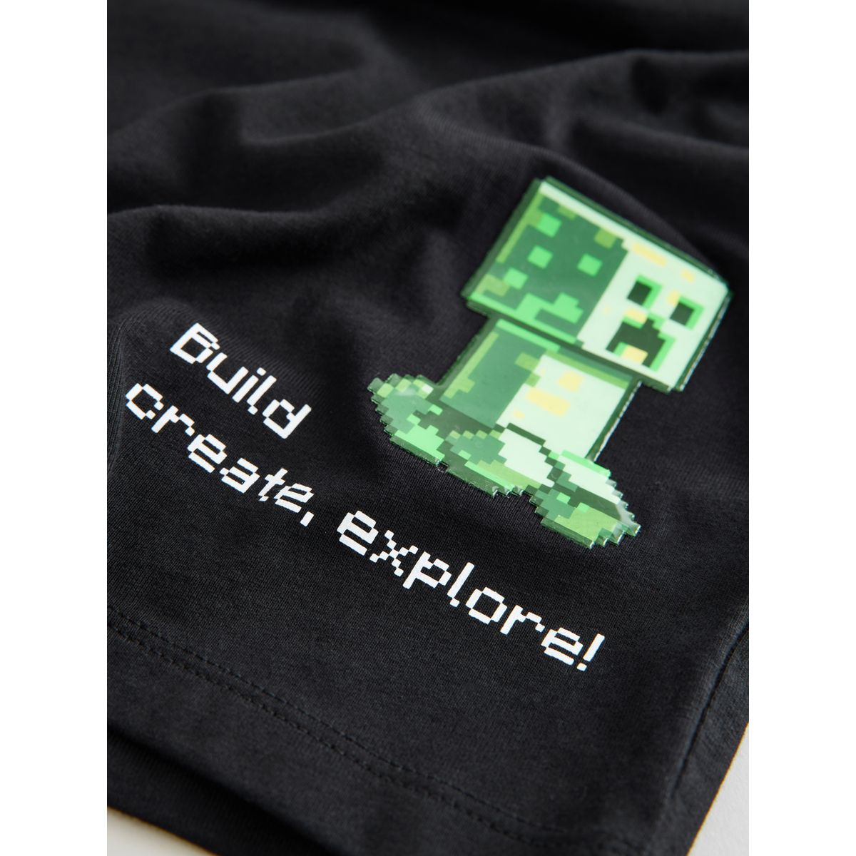 T-shirt minecraft impression au gel noir, NEXT