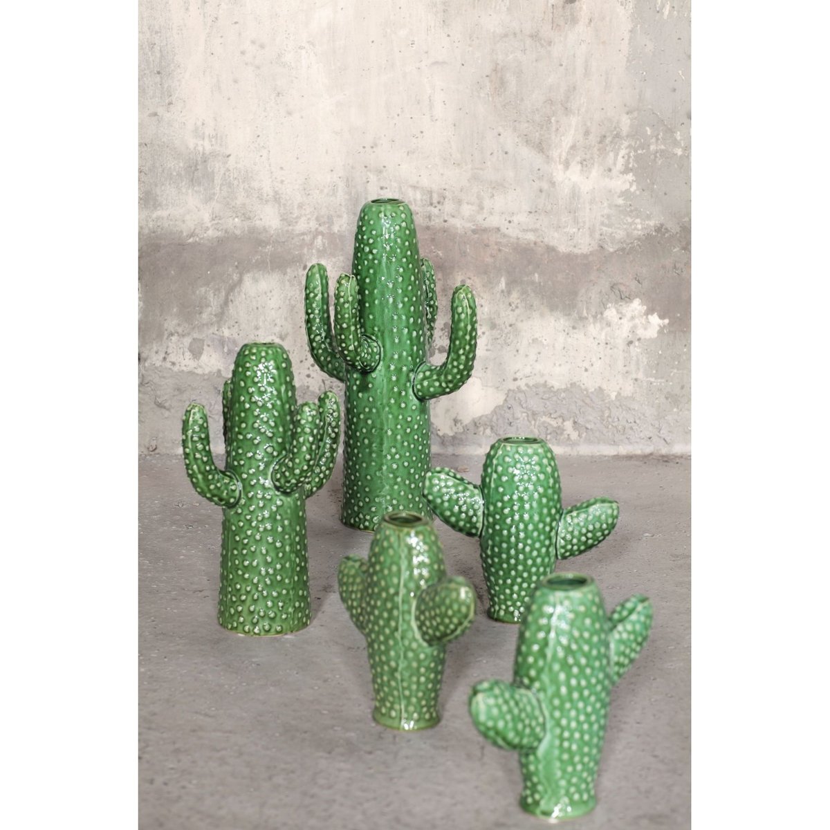 Vase Cactus Large Porcelaine Verte H 39 cm vert, SERAX