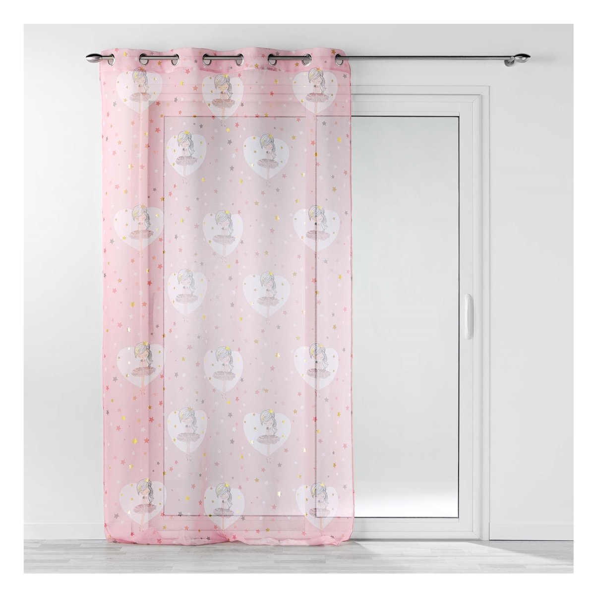 Panneau voile sable 140 x 240 cm Petite danseuse etoile rose, EDEN