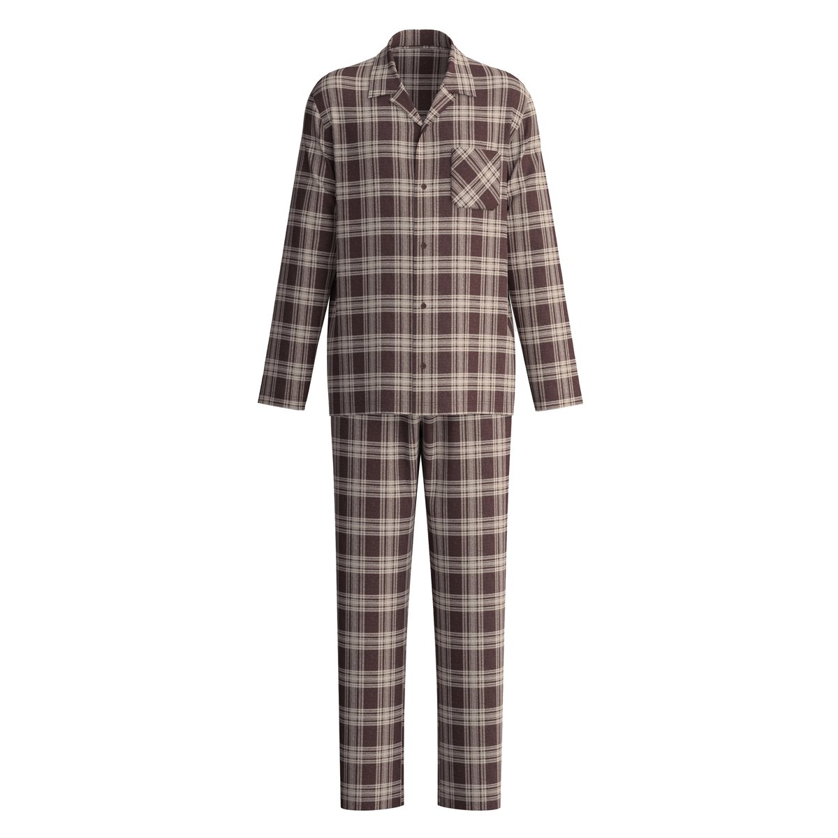 manches longues Lyocell RELAX FLANNEL MOOD coffee bean, CALIDA