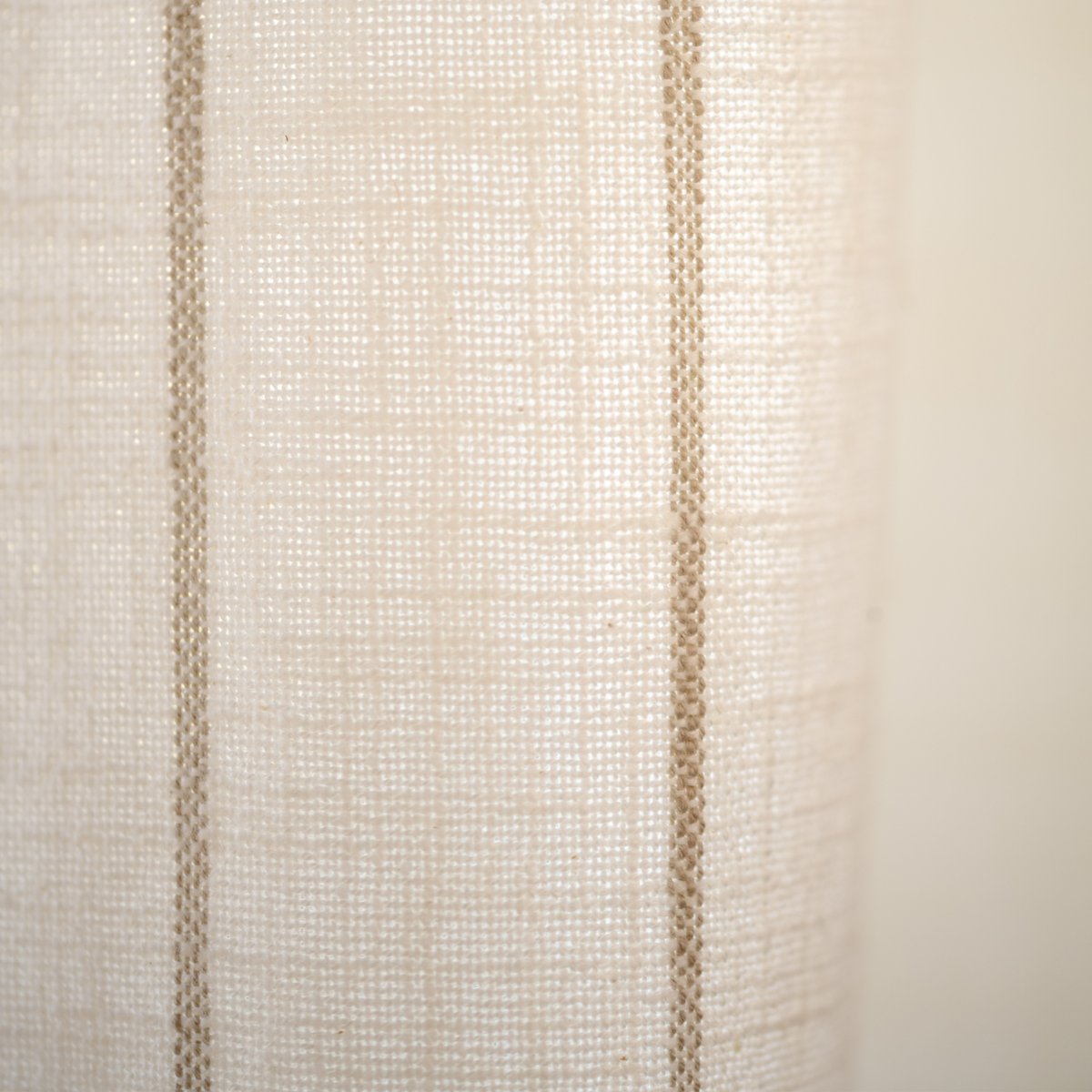 Rideau 100% coton à rayures beige LOURMARIN - QABANE beige, HOME MAISON