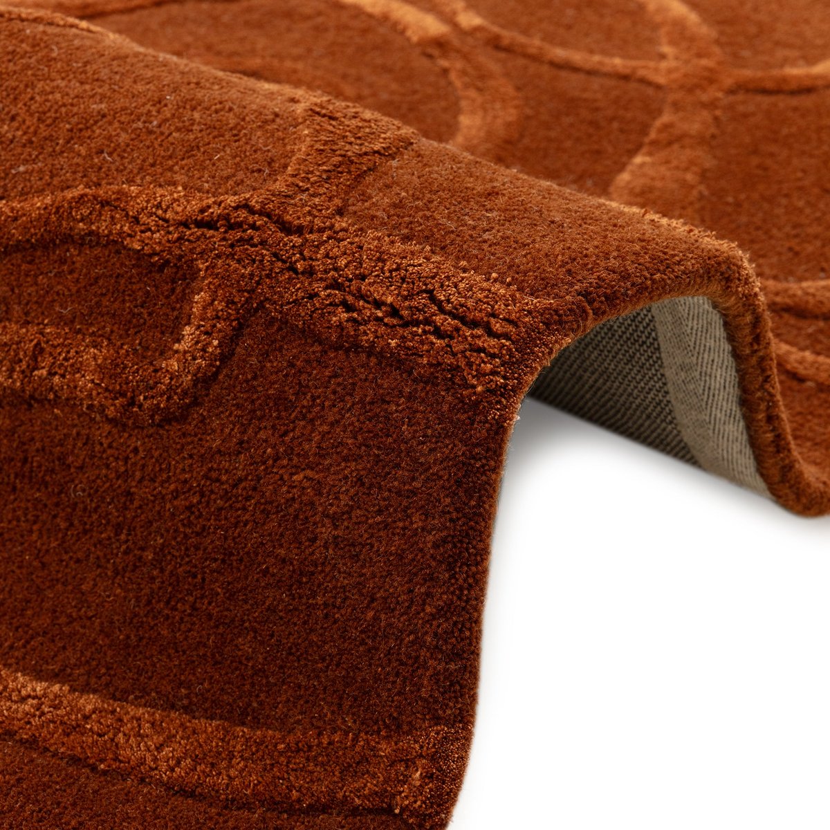 Tapis tufté main en laine SHIFT orange, NOVATREND