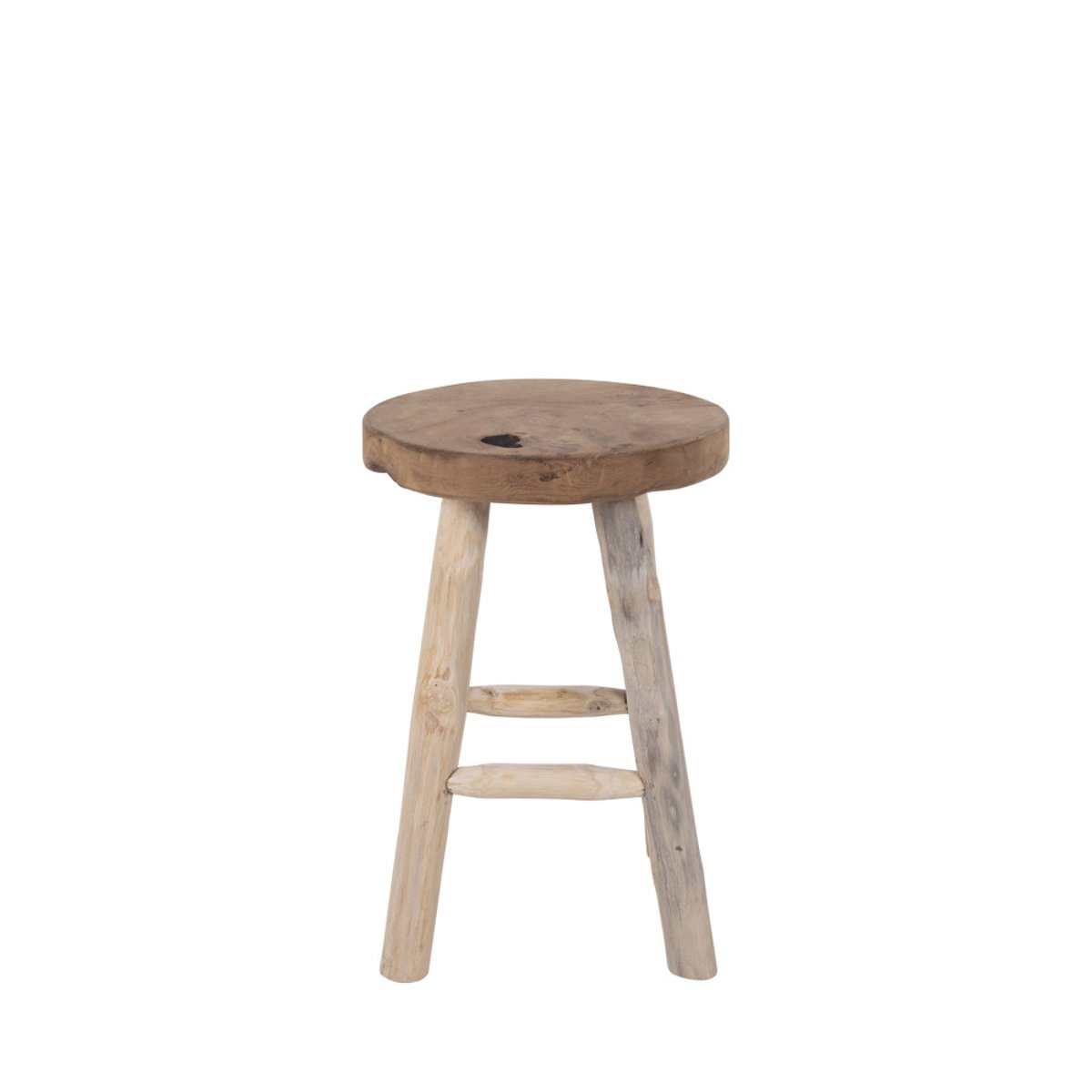Tabouret en teck H45cm- BADIA naturel, HOUSE NORDIC