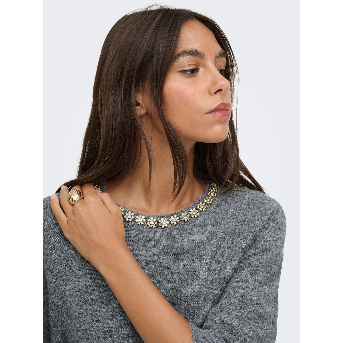 Pull En Maille dark grey melange 1, JDY