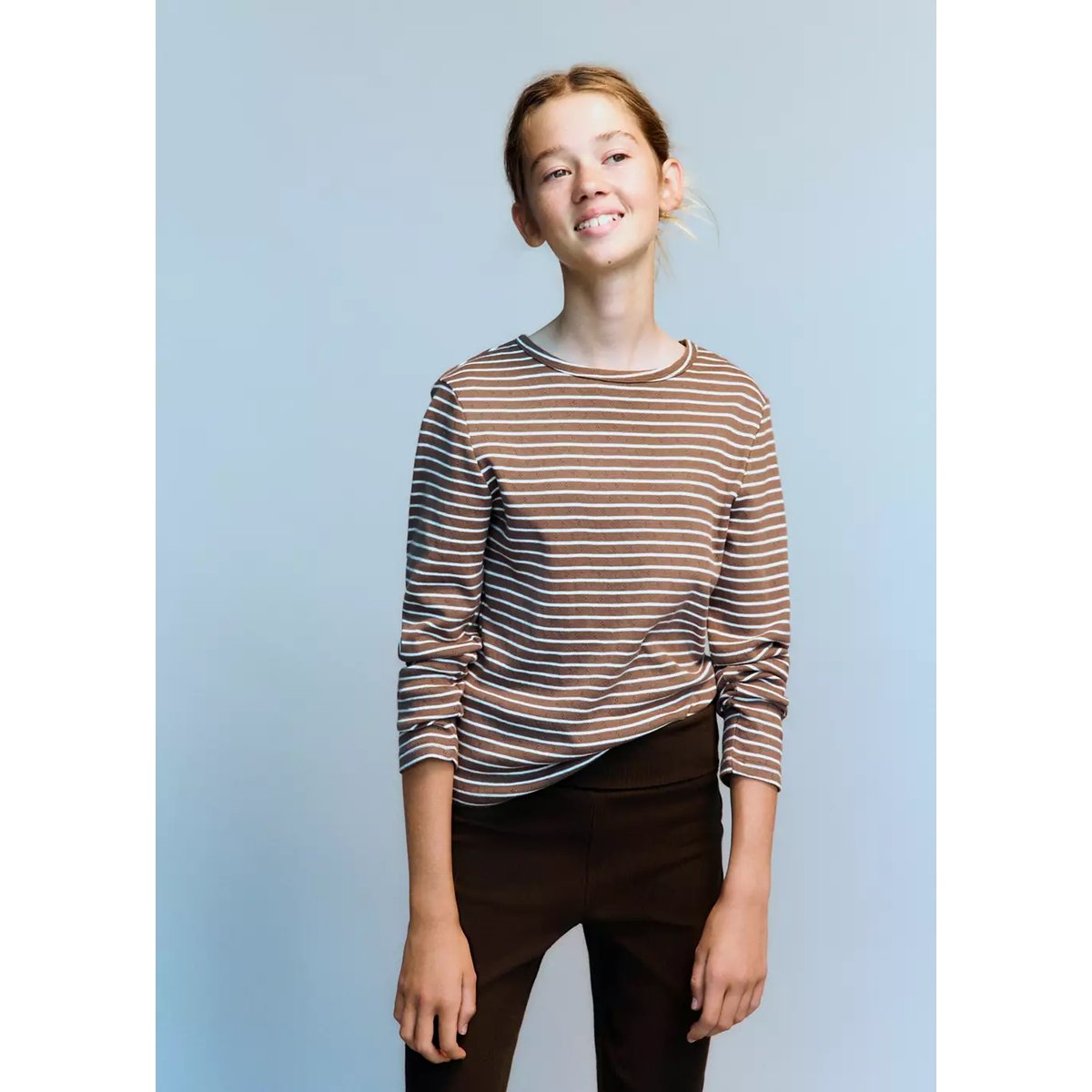 Leggings taille retournée marron, MANGO KIDS