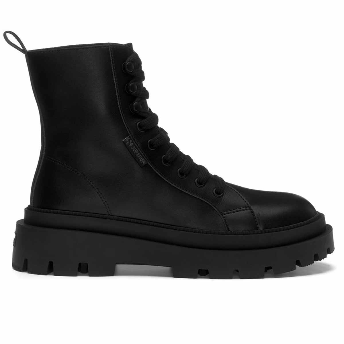 Baskets montantes en cuir 3051 , ALPINA full black, SUPERGA