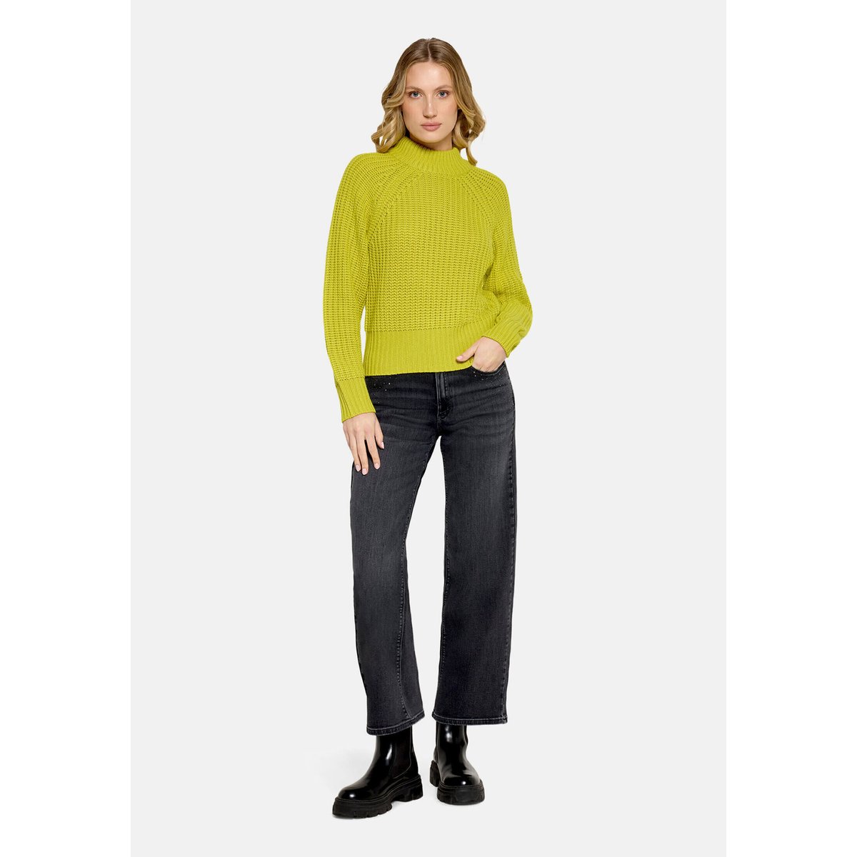 Pull-over en grosse maille avec structure apple green, BETTY & CO