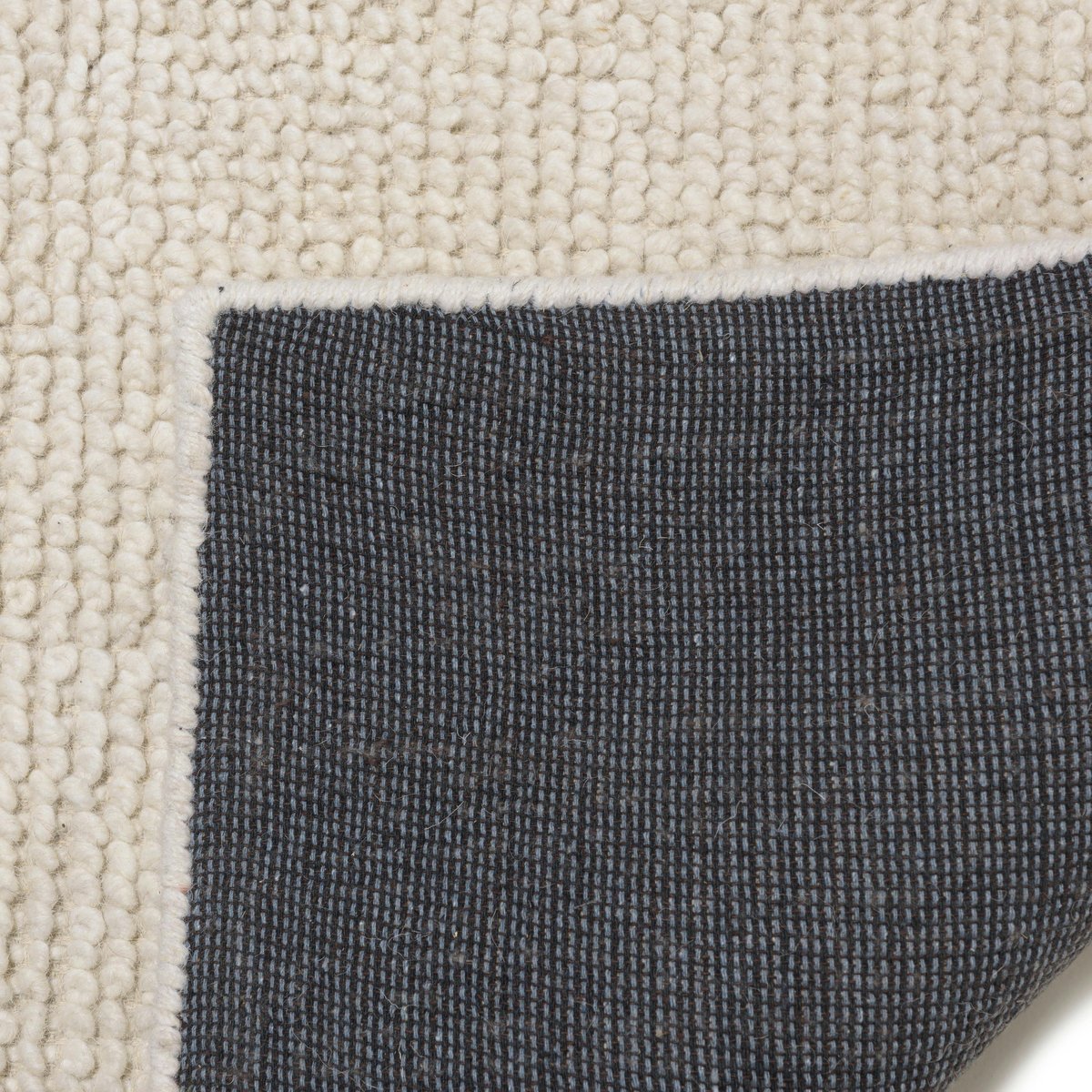 Tapis rectangulaire 200 x 290 laine bouclée ivoire ecru, PIER IMPORT