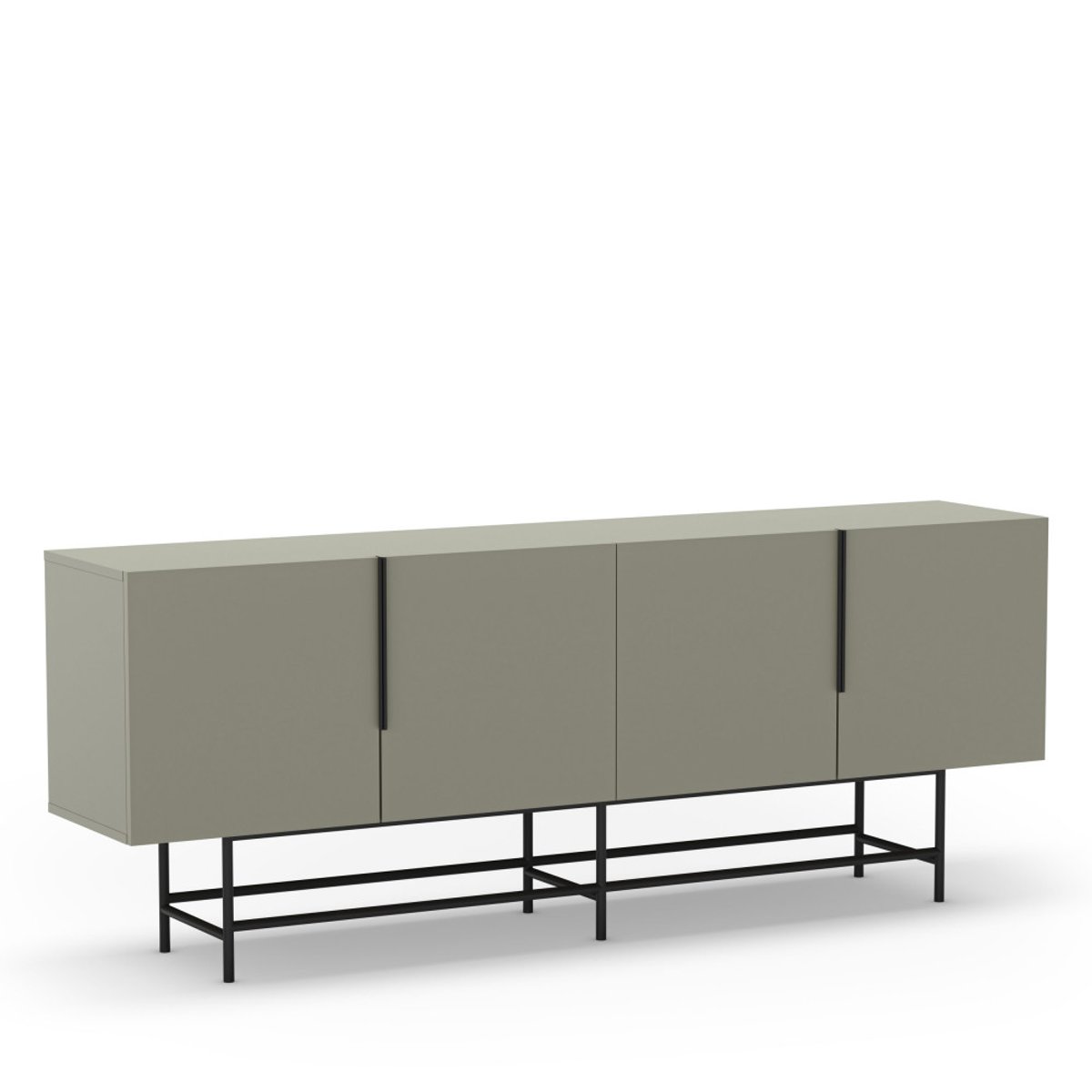 Buffet 4 portes en bois et métal L200cm- VINTARA vert amande, DRAWER