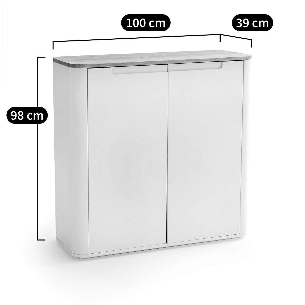 Meuble à chaussures Stolico, 2 portes blanc, LA REDOUTE INTERIEURS