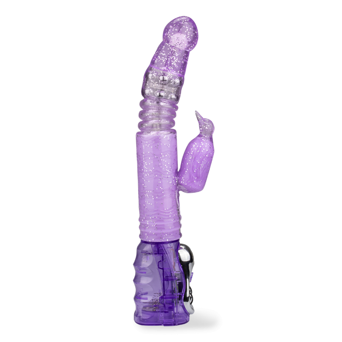 Rabbit glitter penguin va-et-vient automatique violet, LOVE AND VIBES