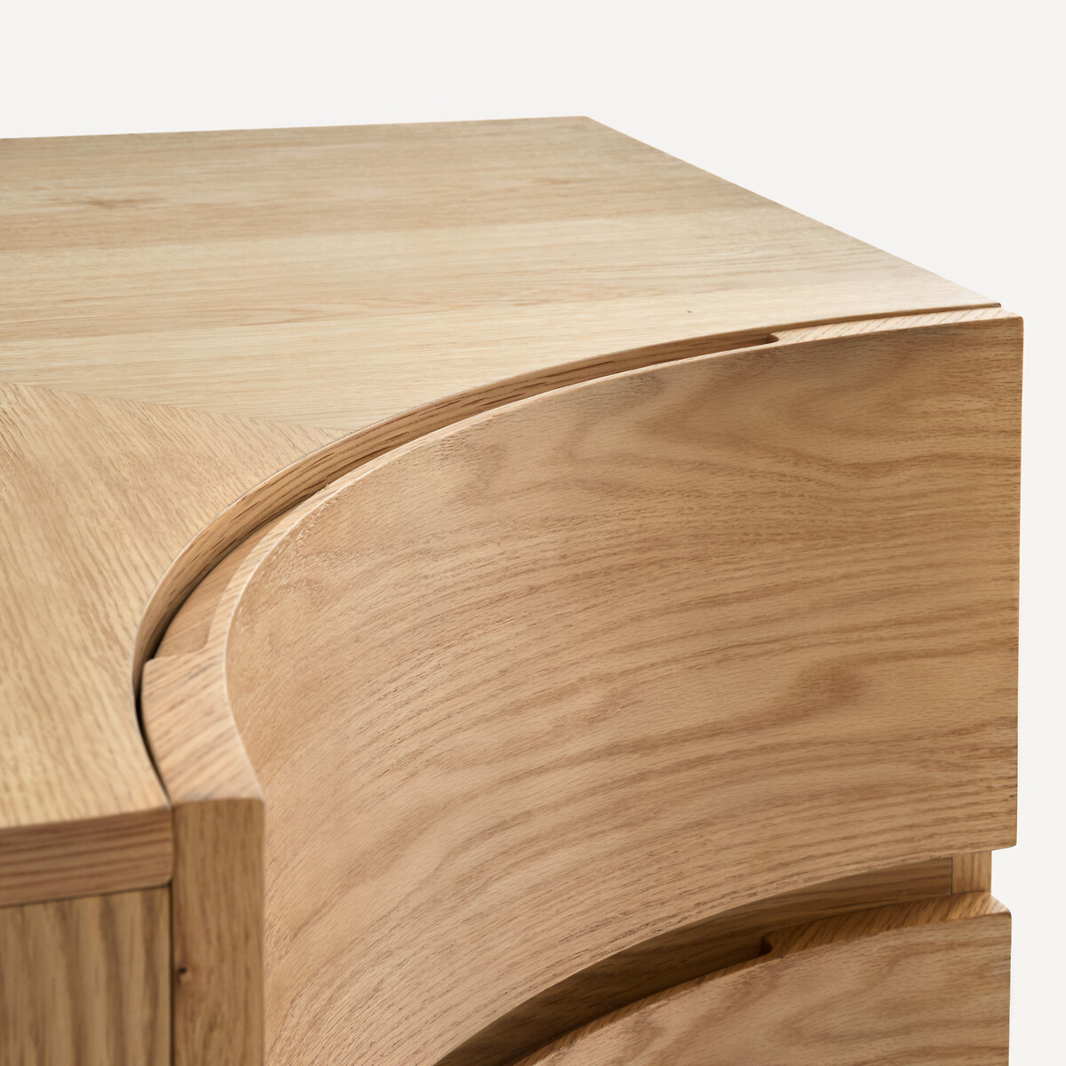 Mueble bajo esquinero, 3 cajones, para armario modular, en chapa de roble, EVORIA natural, AM.PM