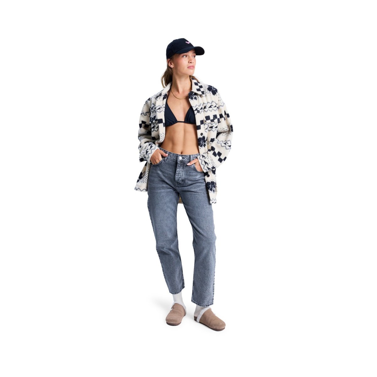 Jean droit en jean PATTI STRAIGHT MID GREY. gris mid grey, ROXY