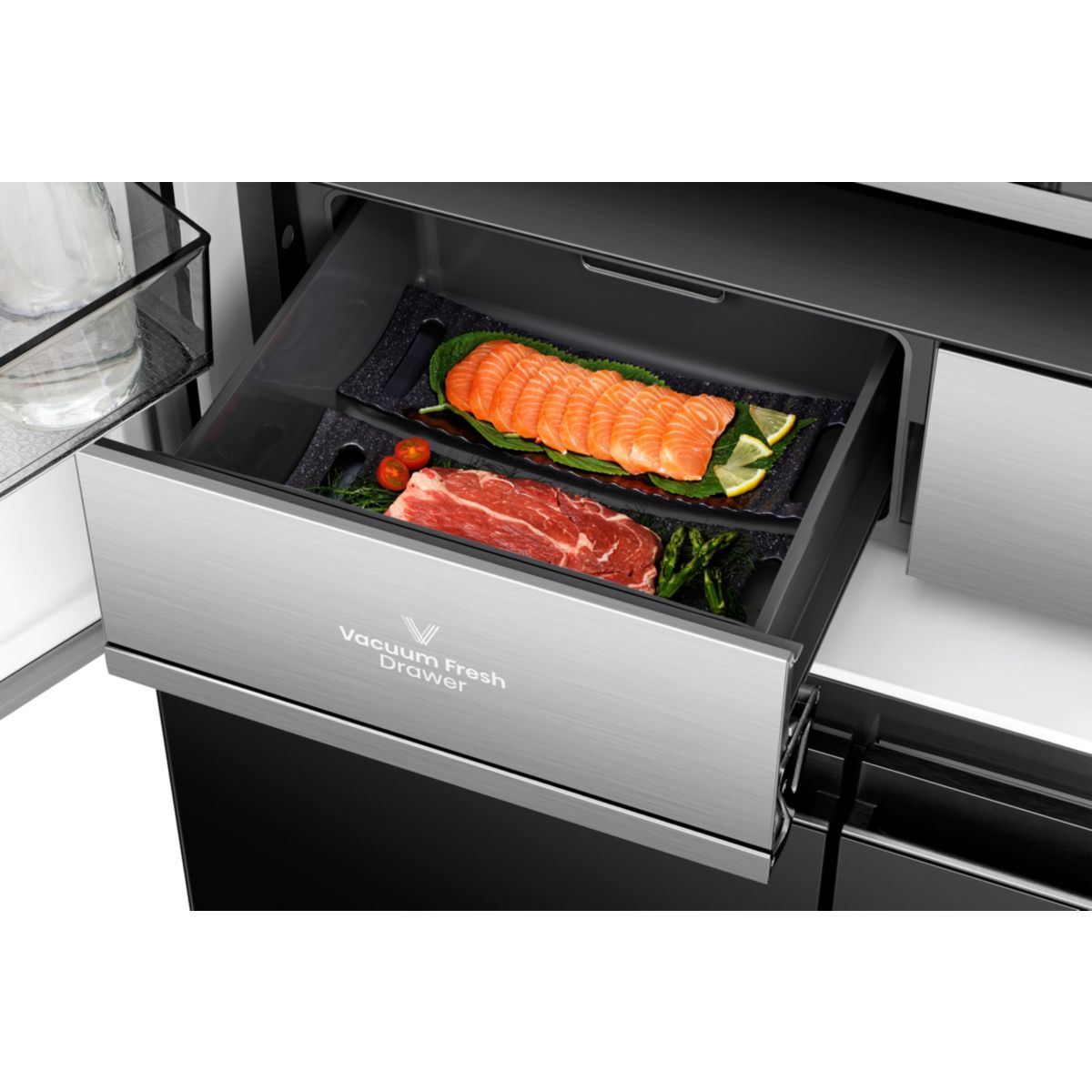 Réfrigérateur multi portes RQ768N4GBE freshfit noir, HISENSE
