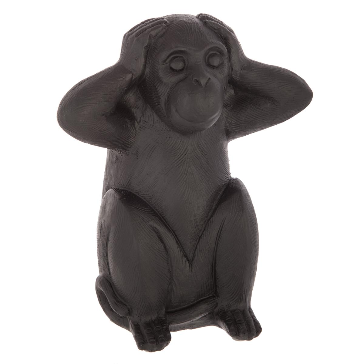 Set de 3 statuettes SINGES SAGESSE noir, ATMOSPHERA