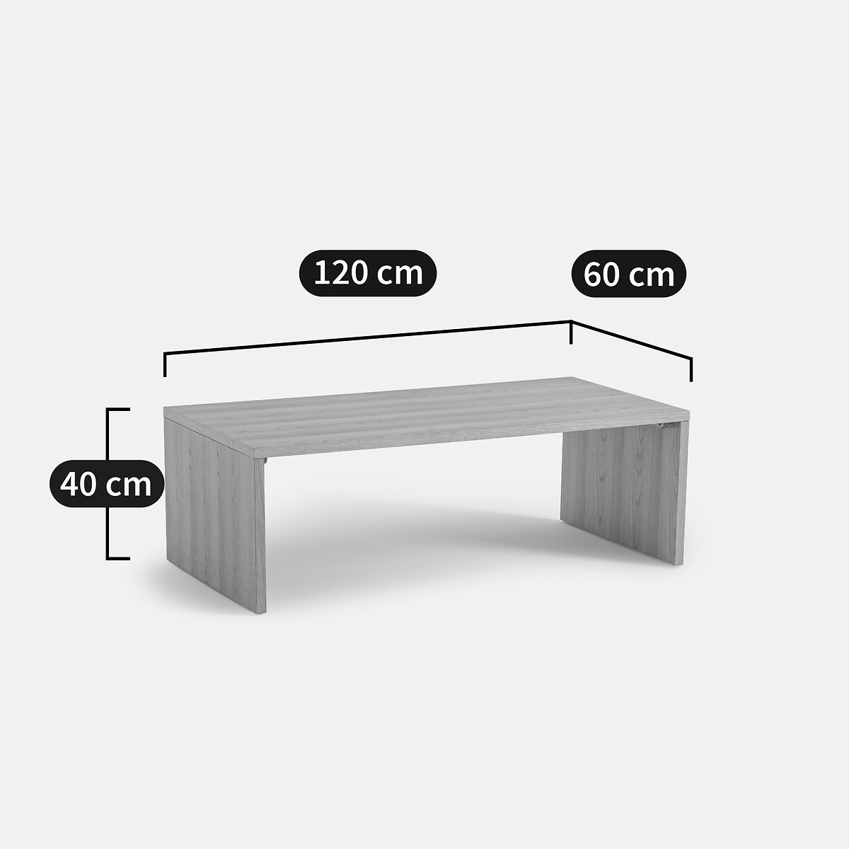 Table basse, Manen coloris chêne, LA REDOUTE INTERIEURS