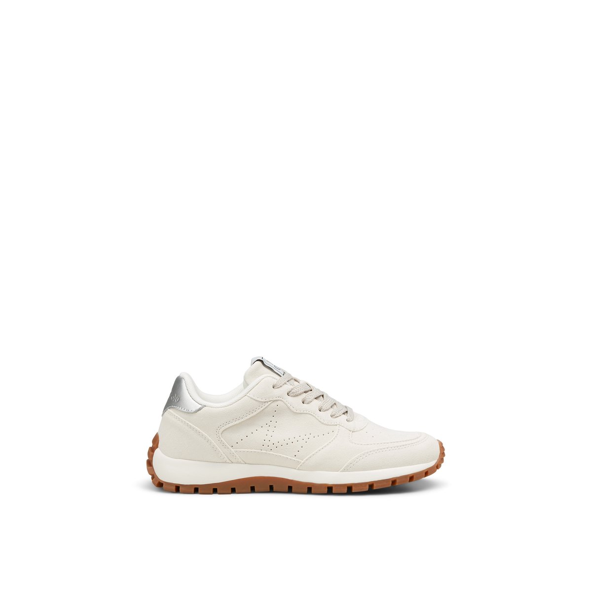 Baskets en cuir velours doux blanc, MARC O'POLO