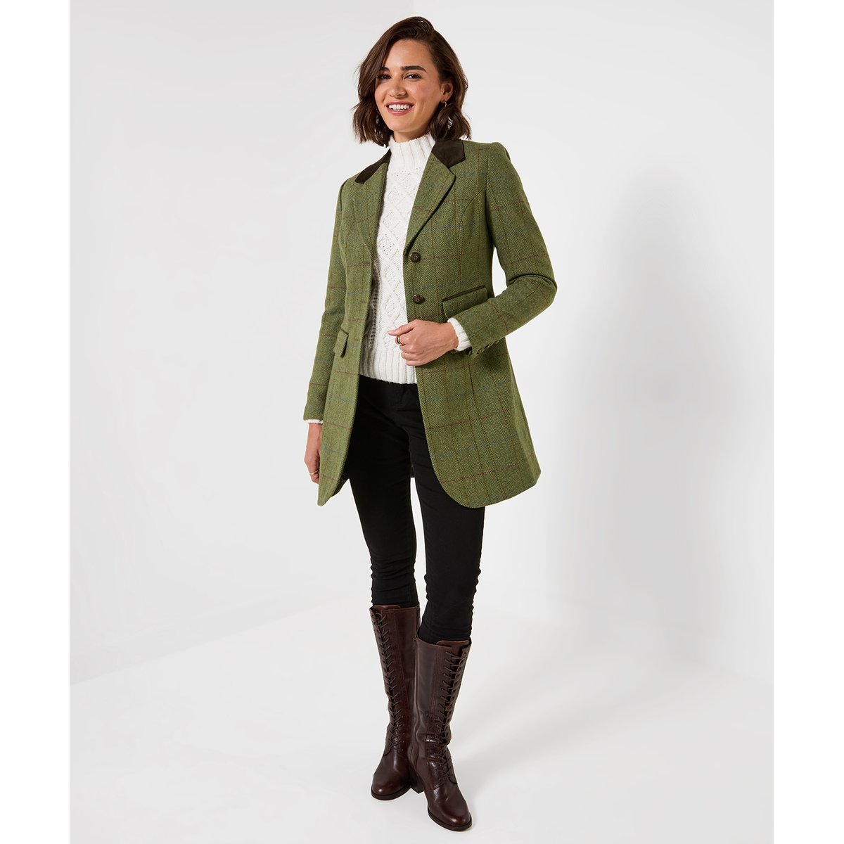 Veste Longue Tradition Pippa vert, JOE BROWNS