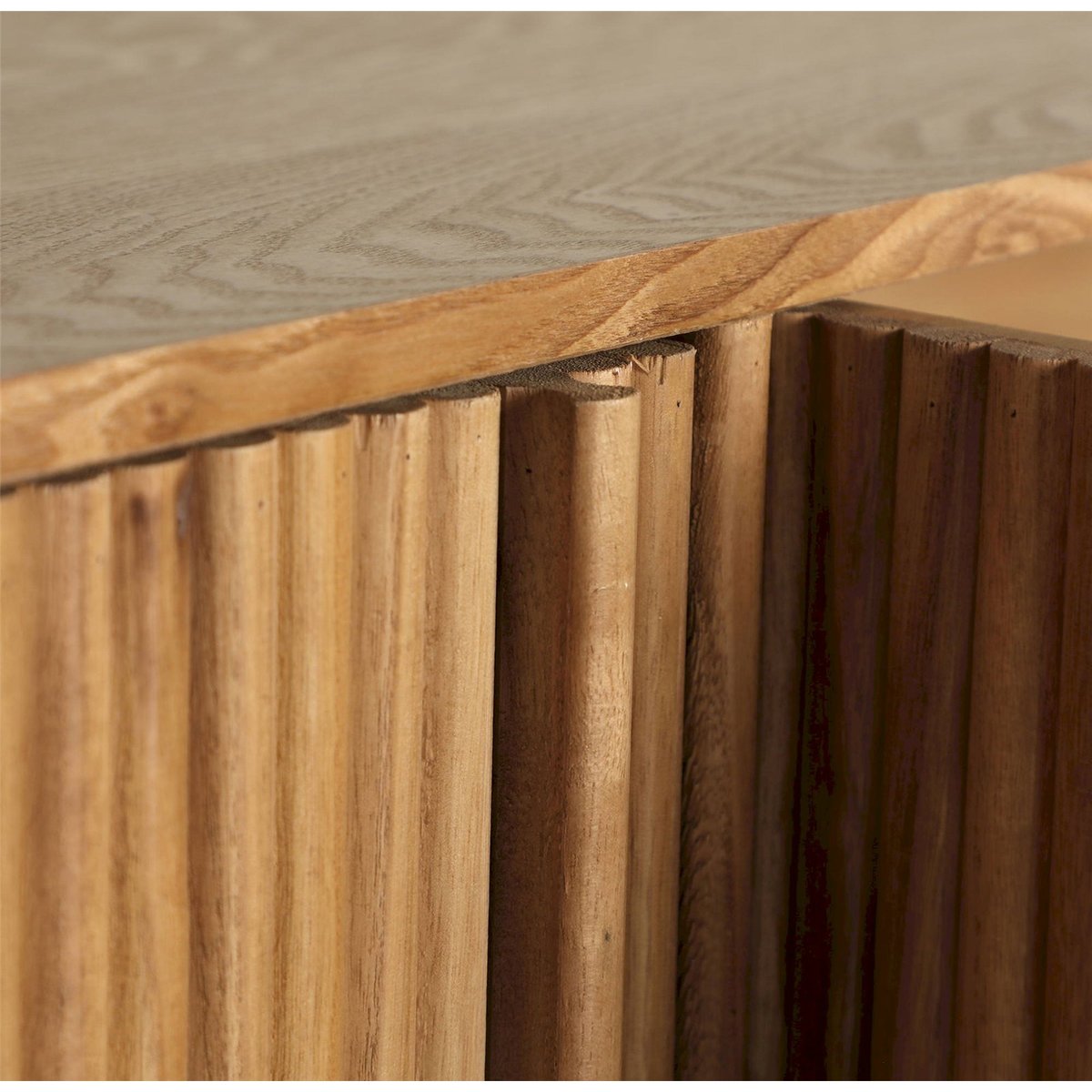 Meuble tv en bois style scandinave bois naturel clair, RECOLLECTION