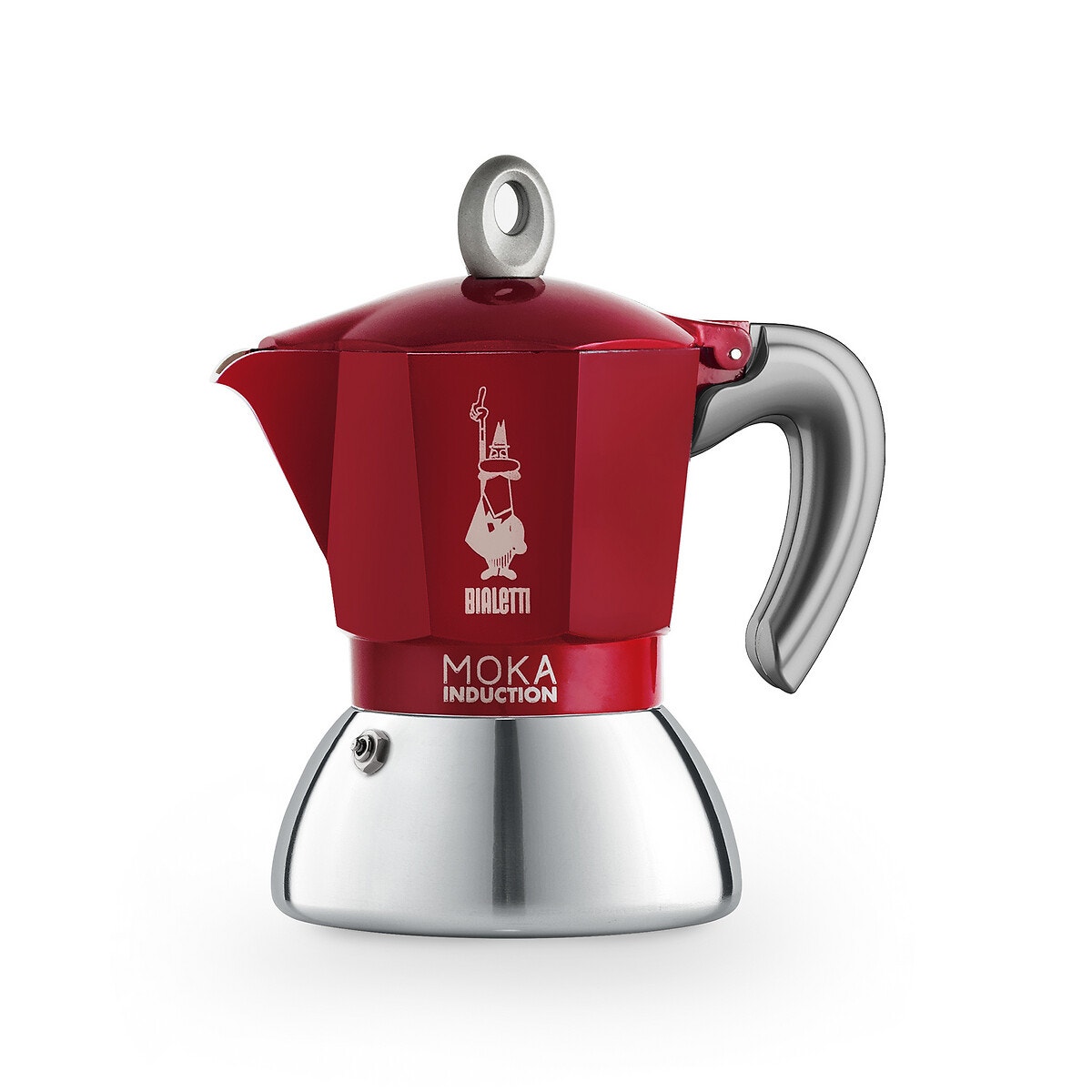 Cafetière Italienne Moka Induction rouge/inox, BIALETTI