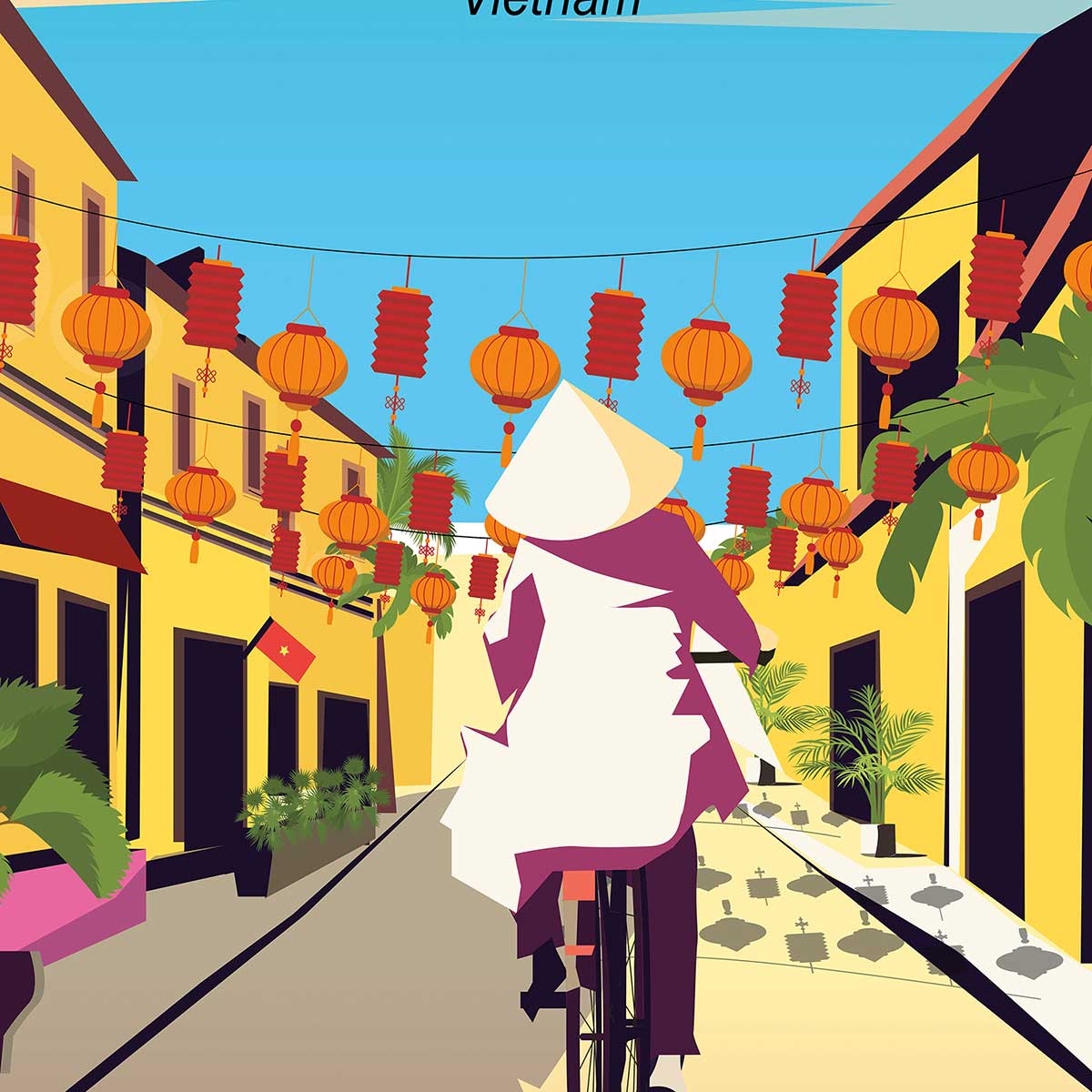 Tableau de voyage Hoi An Vietnam tableau alu dibond, HEXOA