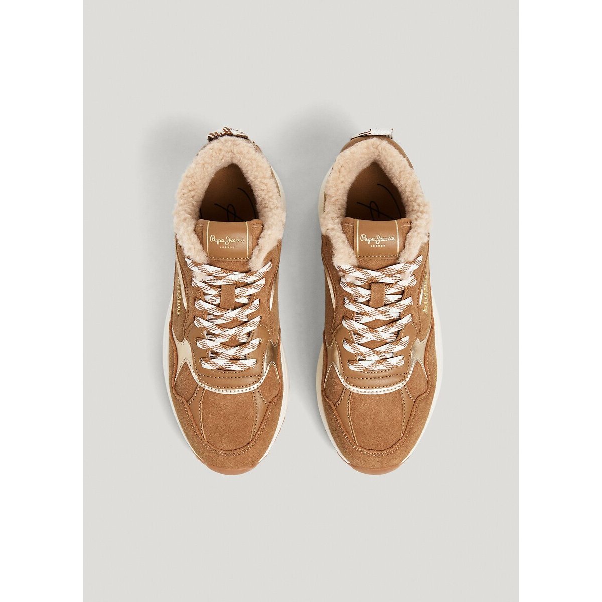 Scarpe da ginnastica foderate KIMI ONE cammello, PEPE JEANS