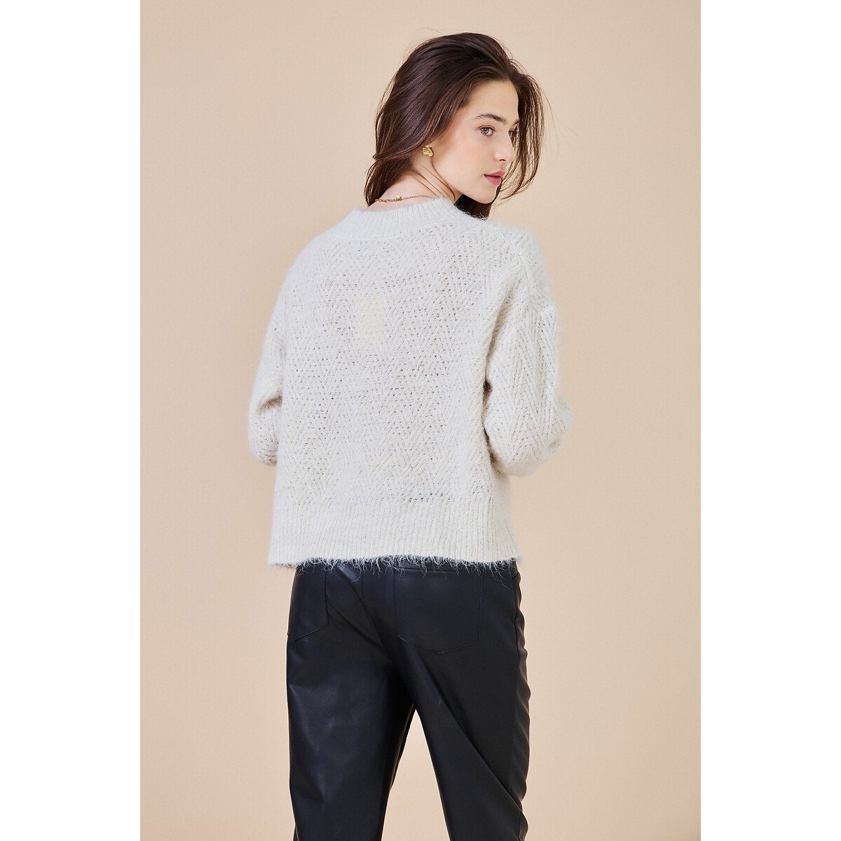 Crew Neck Jumper cream, SEE U SOON