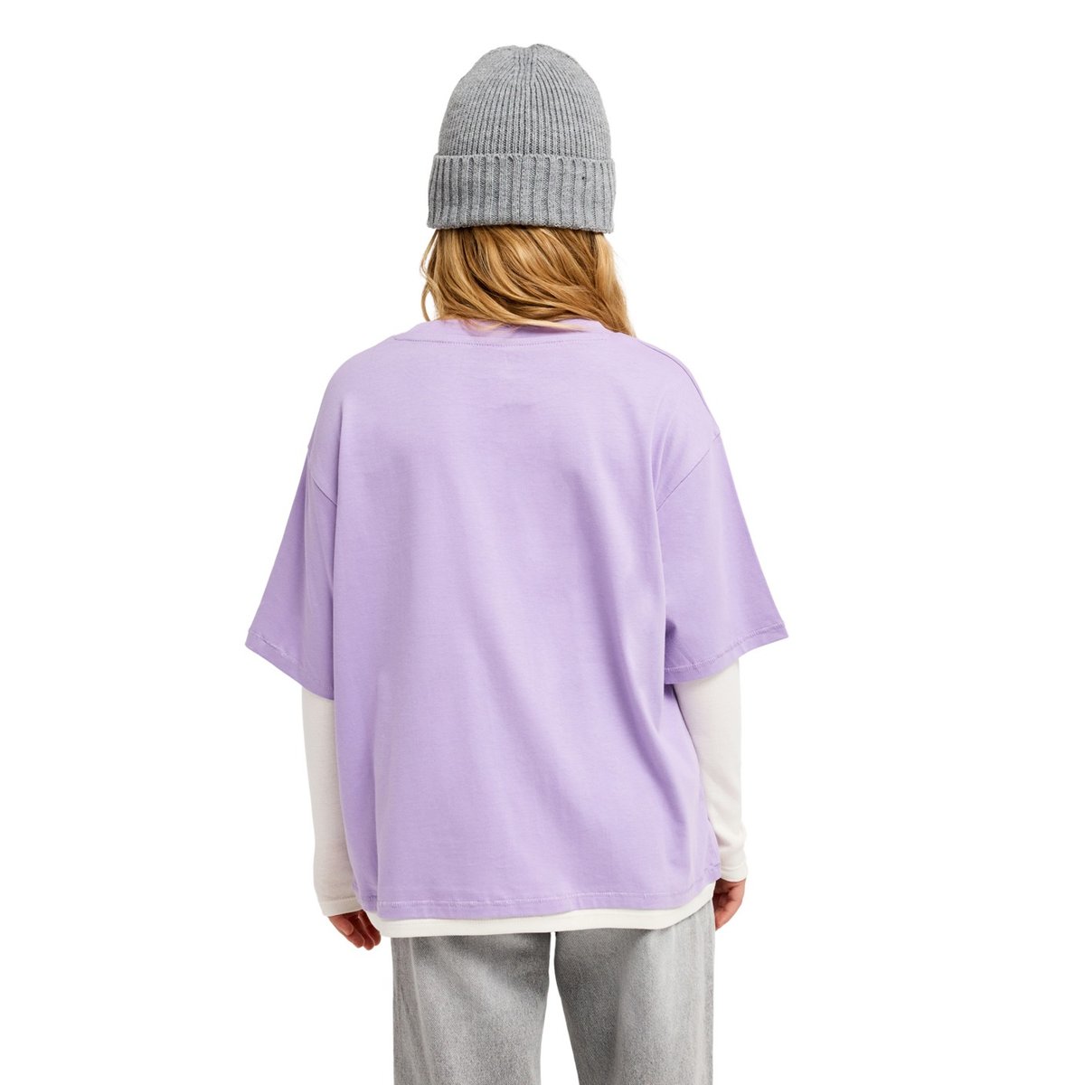 T-shirt oversize à double manche RAIN FALLS. violet viola, ROXY