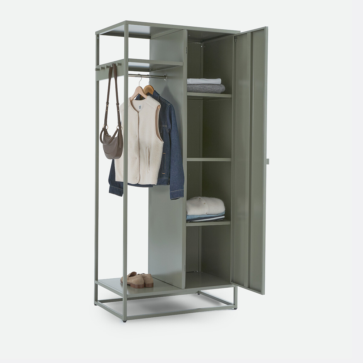 Vestiaire penderie en métal acier, MIVA kaki, LA REDOUTE INTERIEURS