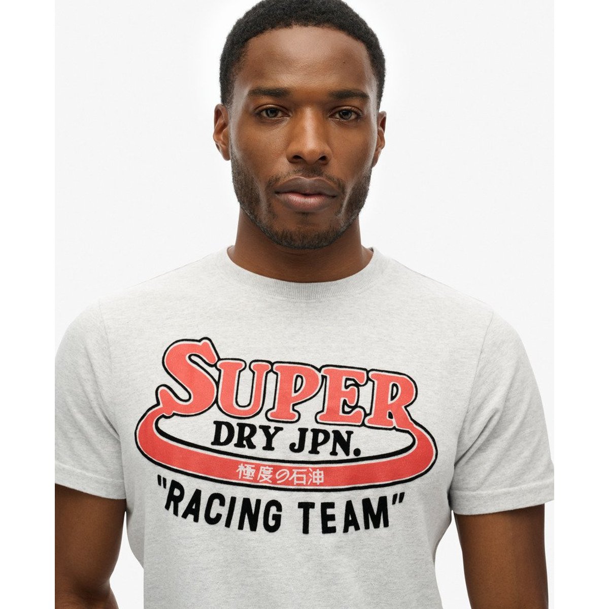 T-shirt à motif Reworked Classic gris flocon chiné, SUPERDRY