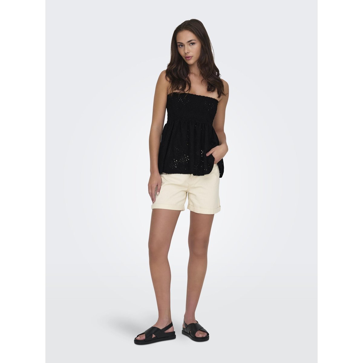 Top Bandeau black 1, ONLY