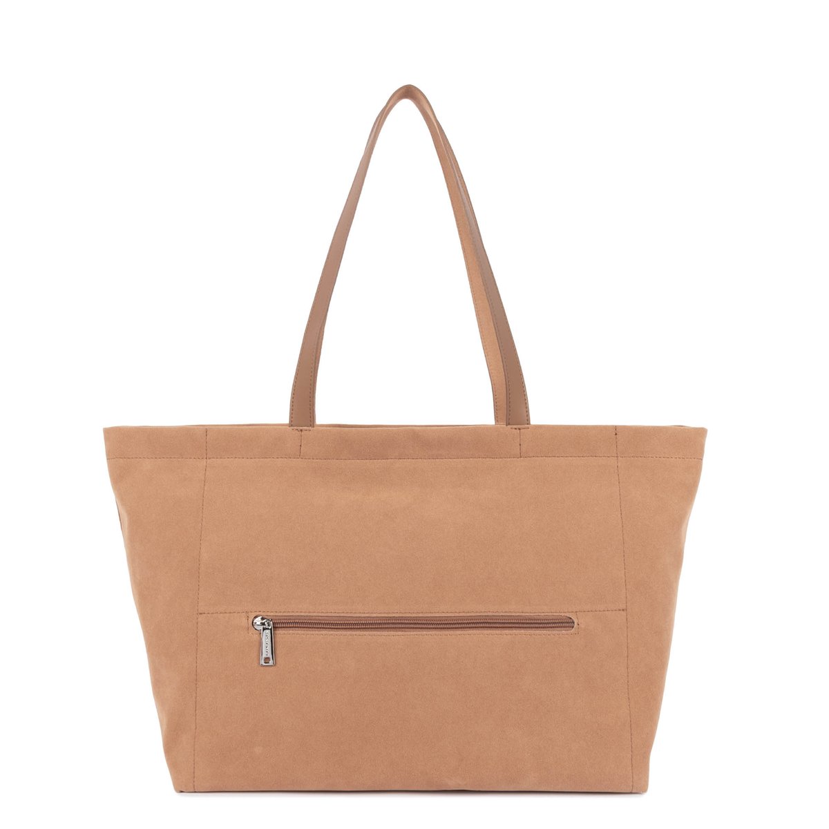 Grand sac cabas épaule SUÉDINE KBA moka, LANCASTER