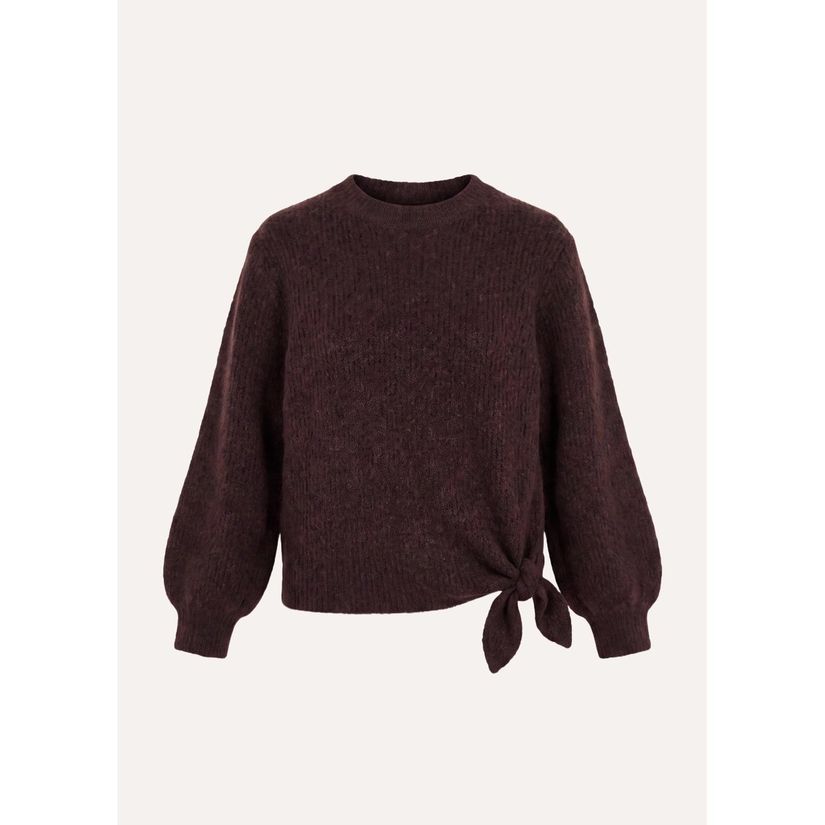 Pull manches longues col montant chocolat, LA FEE MARABOUTEE